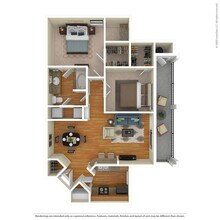 2 Bed 1 Bath 1083 SqFt (958 Net) 0727 floor plan